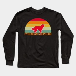 Pyrenean Shepherd Vintage Silhouette Long Sleeve T-Shirt